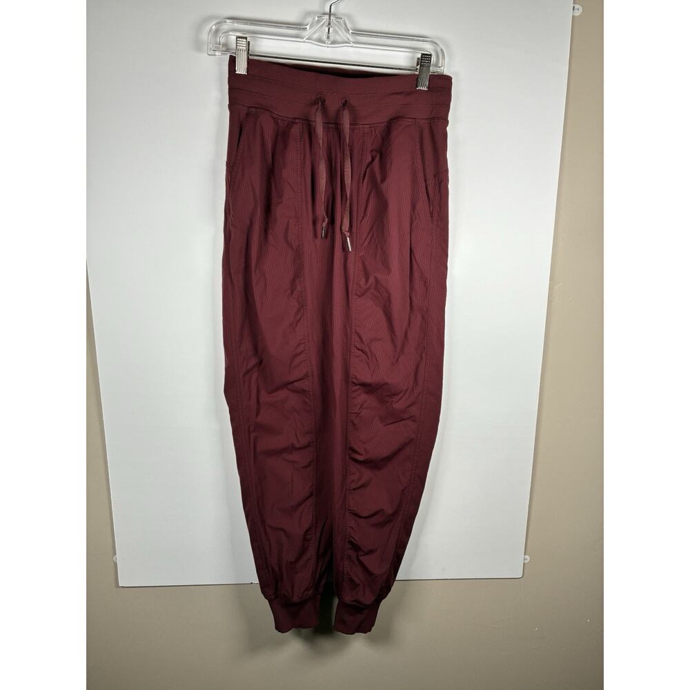 Lululemon Dance Studio Jogger Size 4 W5BPJS Burgundy 27” Mid Rise Drawstring